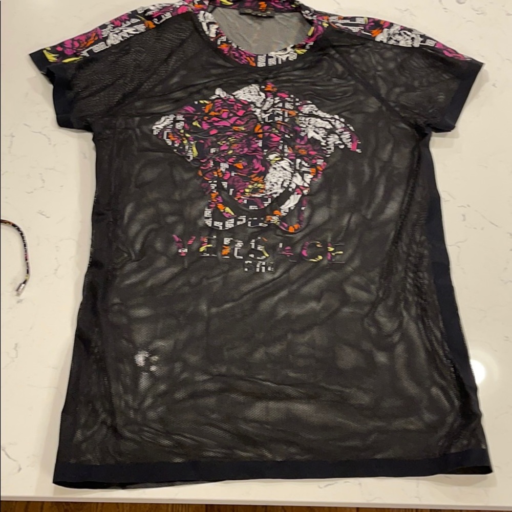 Versace Oversized Mesh Top/Coverup sz 2